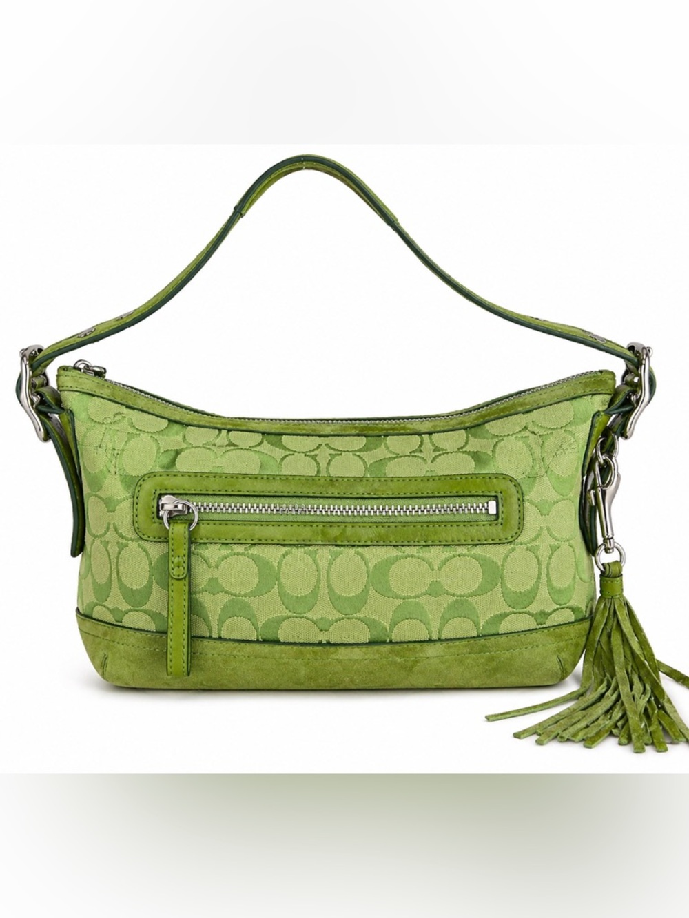 Coach Vintage Y2K 9363 Green Signature Soho East West Duffle Shoulder Bag Rare - Picture 5 of 12